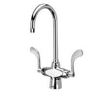 Zurn Z826B4-XL, AquaSpec Double Laboratory Faucet with 5-3/8" Gooseneck and 4" Wrist Blade Handles
