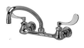 Zurn Z842J4-XL, AquaSpec Sink Faucet with 9-1/2" Tubular Spout and 4" Wrist Blade Handles