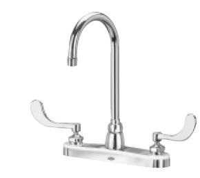 Zurn Z871B4-XL, AquaSpec Kitchen Sink Faucet with 5-3/8" Gooseneck and 4" Wrist Blade Handles