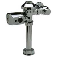 Zurn ZER6000PL-WS1-CPM, 1.6 GPF Exposed Sensor Operated Battery Powered Chrome Metal E-Z Flush Valve For Water Closets