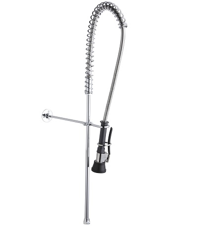 Chicago Faucets 919-STFABCP Pre-Rinse Fitting, Single Hole, 0.91 / 0.99 GPM at 60 PSI Triple Force Water Conserving Spray Valve, Fits 1-1/16" - 18 UNEF Female Body Outlet