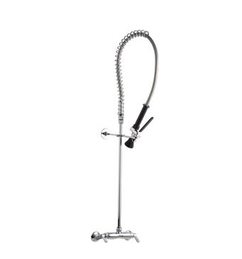 Chicago Faucets 923-HVBXKCAB Wall Mounted Pre-Rinse Fitting, Adjustable Arms for 3" - 8-3/8" Centers, 1.0 GPM at 60 PSI Water Conserving Spray Valve, 2-3/8" Lever Handle