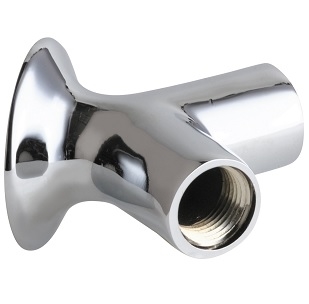 Chicago Faucets 987-FCP Chicago Faucets Part: Y-Pattern Wall Flange with Two Outlets at 90 Degrees