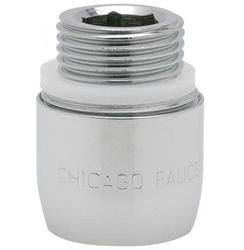 Chicago Faucets E3-2JKABCP Chicago Faucets Part: 2.2 GPM Pressure Compensating Softflo Aerator with 3/8" - 18 NPSM Male Adapter