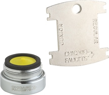 Chicago Faucets E39VPJKABCP Chicago Faucets Part: 0.35 GPM Vandal Proof Pressure Compensating Econo-Flo Non-Aerating Spray, 13/16" - 27 UNS Male