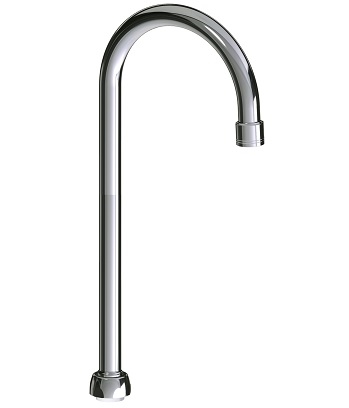 Chicago Faucets GN2BH13JKABCP Chicago Faucets Part: 5-1/4" Rigid/Swing Gooseneck Spout, 3/8" - 18 NPSM Female, 13" Faucet Height