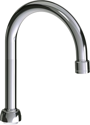 Chicago Faucets GN2BH8JKABCP Chicago Faucets Part: 5-1/4" Rigid/Swing Gooseneck Spout, 3/8" - 18 NPSM Female, 8" Faucet Height