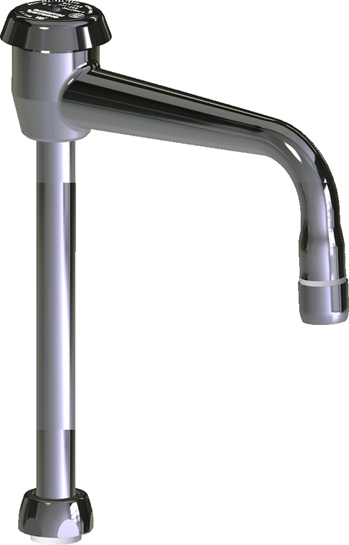 Chicago Faucets GN2BVBE3-2JKABCP Chicago Faucets Part: 6" Rigid / Swing Gooseneck Spout with Atmospheric Vacuum Breaker, 2.2 GPM Softflo Aerator with Adapter, 9-1/2" Faucet Height