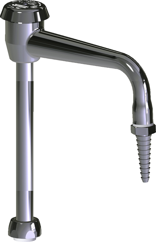 Chicago Faucets GN2BVBE7JKCP Chicago Faucets Part: 6" Rigid / Swing Gooseneck Spout with Atmospheric Vacuum Breaker, Laboratory Nozzle, 9-1/2" Faucet Height