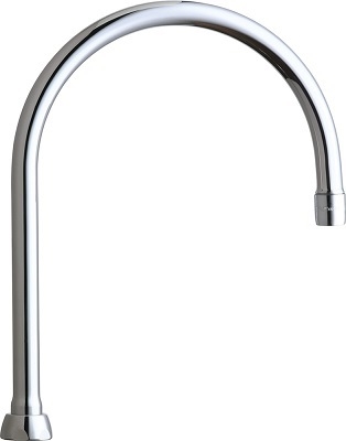 Chicago Faucets GN8AE35JKABCP Chicago Faucets Part: 8" Rigid/Swing Gooseneck Spout, 1.5 GPM Softflo Aerator, 11-1/4" Faucet Height