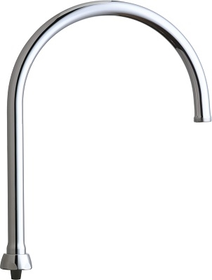 Chicago Faucets GN8AFCJKABCP Chicago Faucets Part: 8" Rigid/Swing Gooseneck Spout, 1.5 GPM Laminar Flow Control Insert, 11" Faucet Height