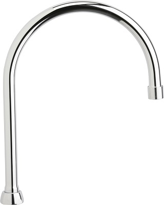 Chicago Faucets GN8BJKABCP Chicago Faucets Part: 8" Rigid/Swing Gooseneck Spout, 3/8" - 18 NPSM Female Thread Outlet, 11-1/4" Faucet Height
