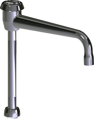 Chicago Faucets GN8BVBFCJKCP Chicago Faucets Part: 8" Rigid / Swing Gooseneck Spout with Atmospheric Vacuum Breaker, 1.5 GPM Laminar Flow Control Device in Spout, 9-1/2" Faucet Height