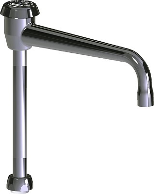 Chicago Faucets GN8BVBJKABCP Chicago Faucets Part: 8" Rigid / Swing Gooseneck Spout with Atmospheric Vacuum Breaker, 3/8" NPSM Female Outlet, 9-1/2" Faucet Height