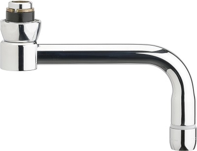 Chicago Faucets L6JKABCP Chicago Faucets Part: 5" L-type Swing Spout, 2.2 GPM Softflo Aerator with Adapter, 4-5/8" Faucet Height