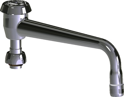 Chicago Faucets L8BVBE3-2JKABCP Chicago Faucets Part: 8" L-type Swing Spout with Atmospheric Vacuum Breaker, 2.2 GPM Softflo Aerator with Adapter, 4" Faucet Height