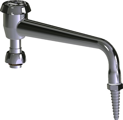 Chicago Faucets L8BVBE7JKCP Chicago Faucets Part: 8" L-type Swing Spout with Atmospheric Vacuum Breaker, Laboratory Nozzle Outlet, 4" Faucet Height