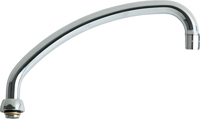 Chicago Faucets L9E35JKABCP Chicago Faucets Part: 9-1/2" L-type Swing Spout, 1.5 GPM Softflo Aerator, 6-1/2" Faucet Height