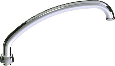 Chicago Faucets L9LEOJKAB Chicago Faucets Part: 9-1/2" L-type Swing Spout, 13/16" - 24 UNS Male Outlet, 6-1/2" Faucet Height