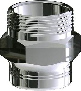 Chicago Faucets SA3JKABCP Chicago Faucets Part: Straight Spout Inlet Adapter, 3/8" - 18 NPT Female Inlet, 1-1/16" - 18 UNEF Male Outlet