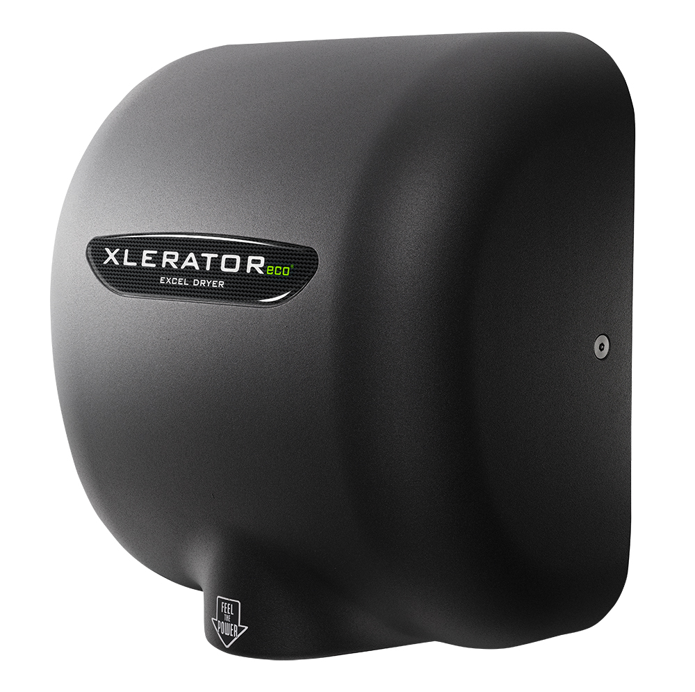 Excel Dryer XLERATOReco XL-BL-ECO Hand Dryer, No Heat, Black Cover, Automatic Sensor, Surface Mounted, LEED Credits, GreenSpec Listed, Commercial Hand Dryer, 500 Watts