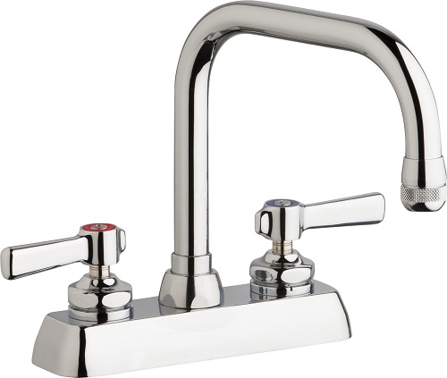 Chicago Faucets W4D-DB6AE1-369ABCP Hot and Cold Water Workboard Sink Faucet