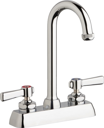 Chicago Faucets W4D-GN1AE1-369ABCP Workboard Sink Faucet