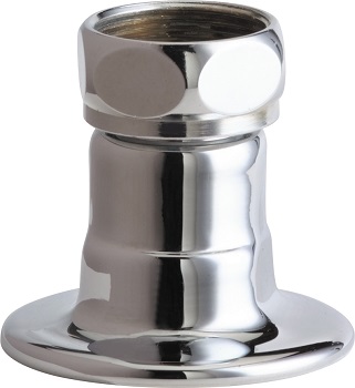 Chicago Faucets WJKABCP Straight 2" Inlet Supply Arm with Integral Flange