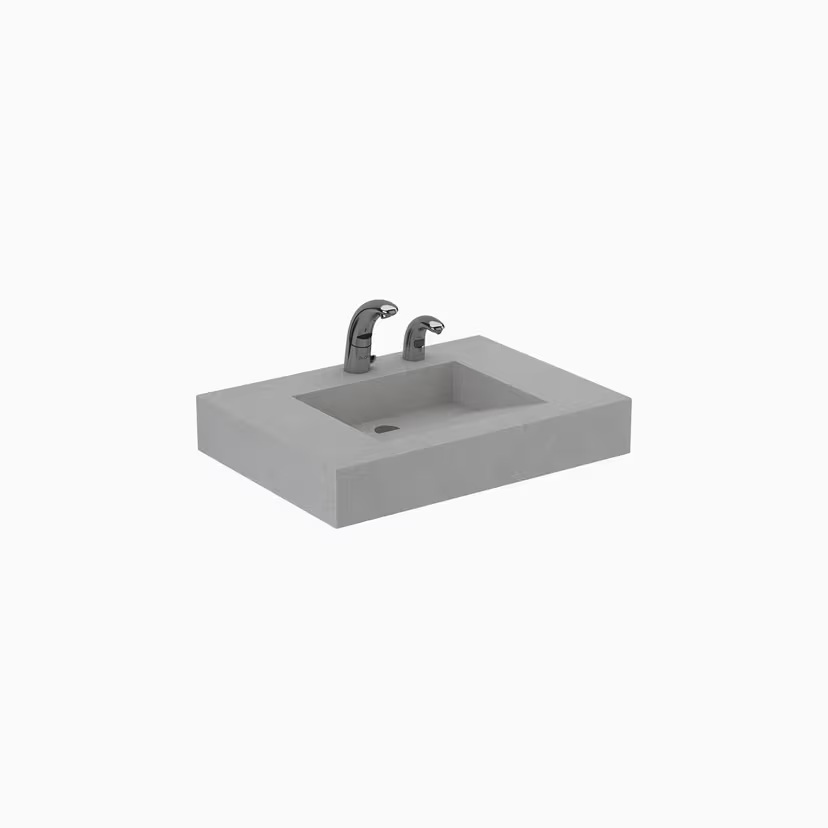 Sloan ELGR-81000 SloanStone Single Station Wall Mounted Lavatory Gradient Sink, Faucet NOT Included, 30" x 22" x 5"