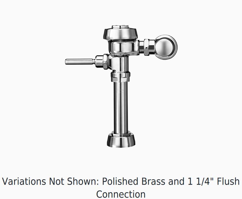 Sloan ROYAL 110-3.5-PB-U Water Closet Flushometer 3910116