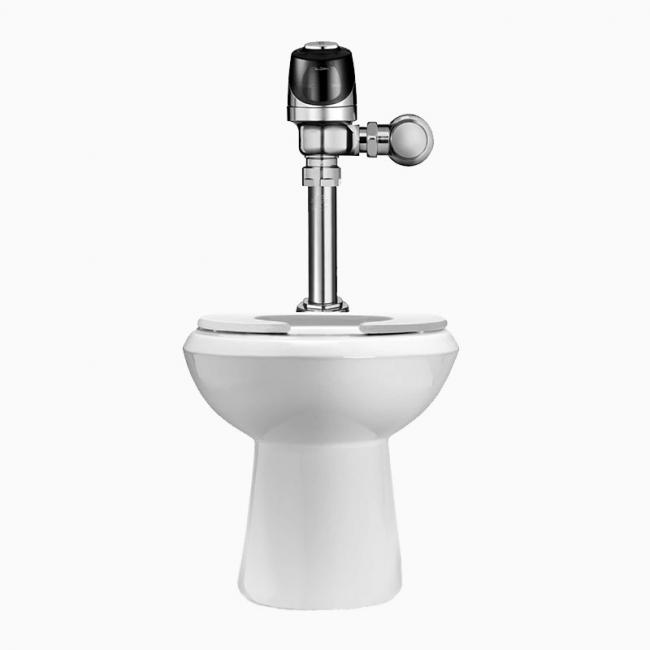 Sloan WETS-2720.1401-STG Vitreous China Floor Mount Toilet Fixture with SloanTec Glaze and Sensor Activated G2 8111 Flushometer (Toilet Seat Not Included)