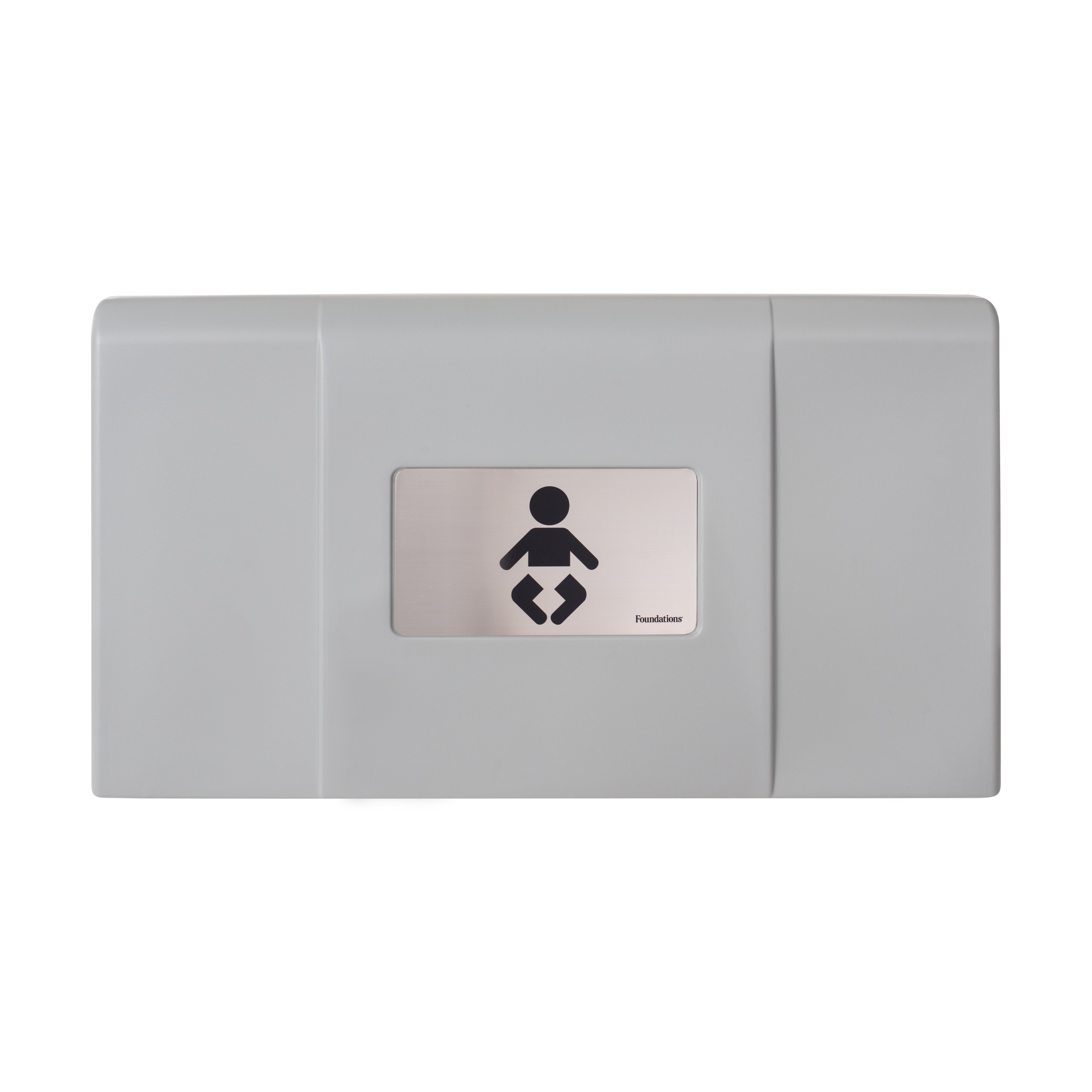 Foundations Ultra 200-EH-01 Baby Changing Station, Horizontal, EZ Mount Backer Plate, Stainless and Gray