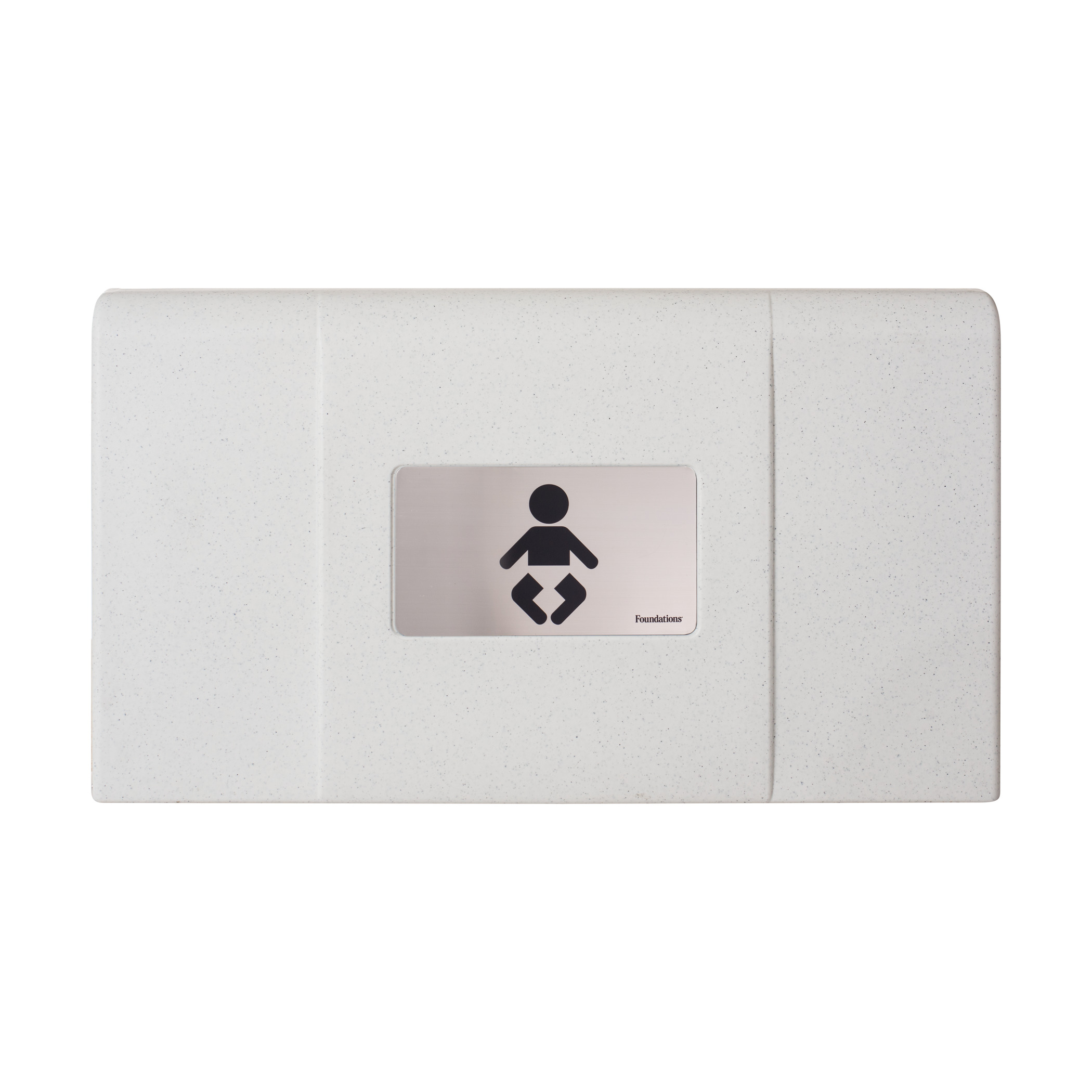 Foundations Ultra 200-EH-03 Baby Changing Station, Horizontal, EZ Mount Backer Plate, Stainless and White Granite