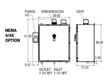 Eemax AP032208-EE-N4 SafeAdvantage Electric Tankless Water Heater for Emergency Eyewash with NEMA 4 Enclosure, 32kW, 208V, Three Phase, 89 Amps