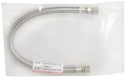 Eemax EX176 3/8C X 1/2 FIP Stainless Steel Flexible Water Connector 16" Long
