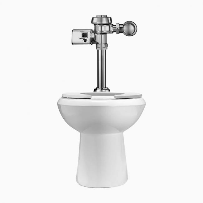 Sloan WETS-2720.1402-STG Vitreous China Floor Mount Toilet Fixture with SloanTec Glaze and Sensor Activated ROYAL 111-1.28 SMO Flushometer (Toilet Seat Not Included)