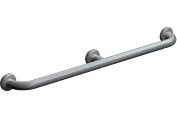 ASI 3702-48 Straight Grab Bar with Intermediate Support, 48 inch, Snap Flange, 1-1/4" O.D., Stainless Steel with Satin Finish