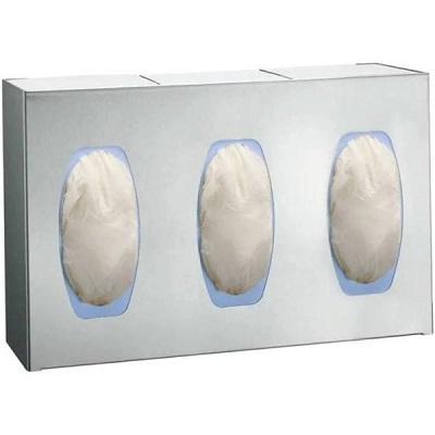 ASI 0501-3 Surgical Glove Dispenser, Holds Three Boxes, Surface Mounted, Satin Stainless Steel, (Gloves Not Included)