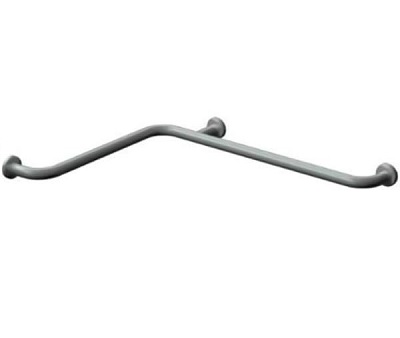 ASI 3457-P Horizontal Grab Bar, 54" x 42", Exposed Flange, 1-1/4" O.D. Peened, Satin Stainless Steel