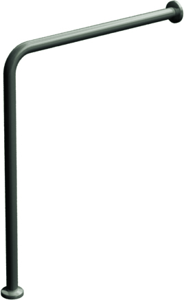 ASI 3815-25 Wall to Floor Grab Bar with Toilet Tissue Holder, 30" x 33", Snap Flange, 1-1/2" O.D. Smooth, Satin Stainless Steel
