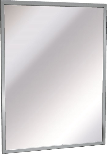 ASI 0620-3024 Stainless Steel Chan-Lok Frame Plate Glass Mirror, 30" W x 24" H