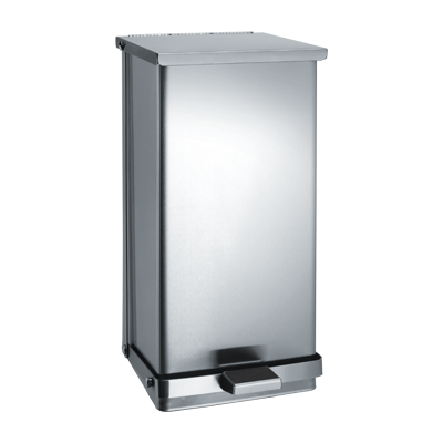 ASI 0815 Floor Standing Foot Operated Waste Receptacle, 8 Gallons, Stainless Steel with Satin Finish