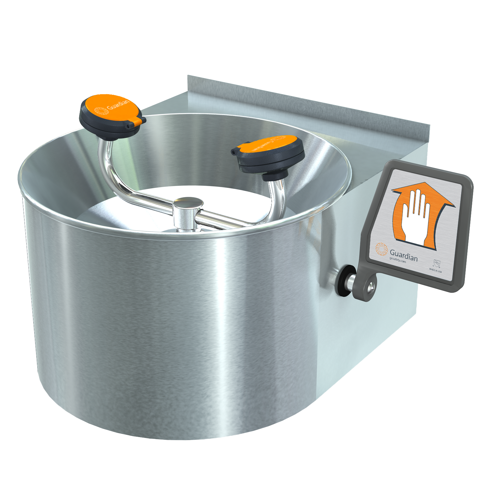 Guardian G1753 Eye/Face Wash, Wall Mounted, Stainless Steel Bowl and Skirt