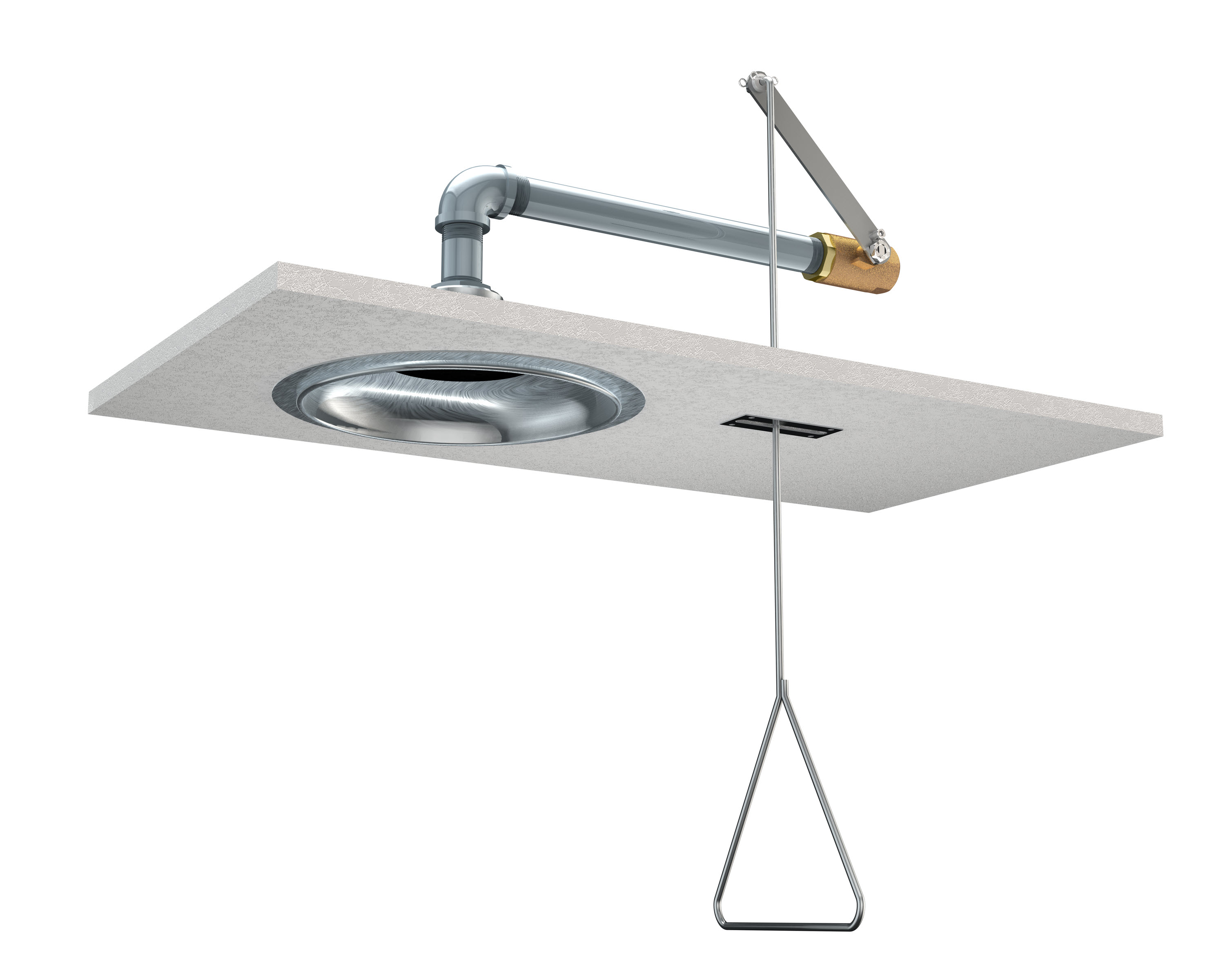 Guardian G1629 Emergency Shower, Recess Mounted, Stainless Steel Shower Head