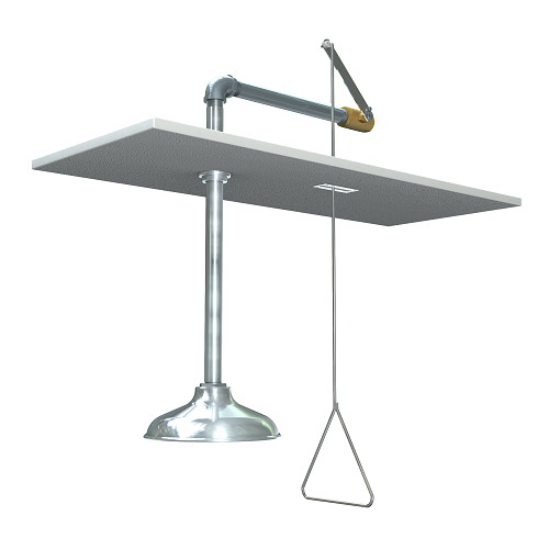 Guardian GBF1658 Barrier-Free Emergency Shower, Semi-Concealed, Stainless Steel Shower Head and Pipe