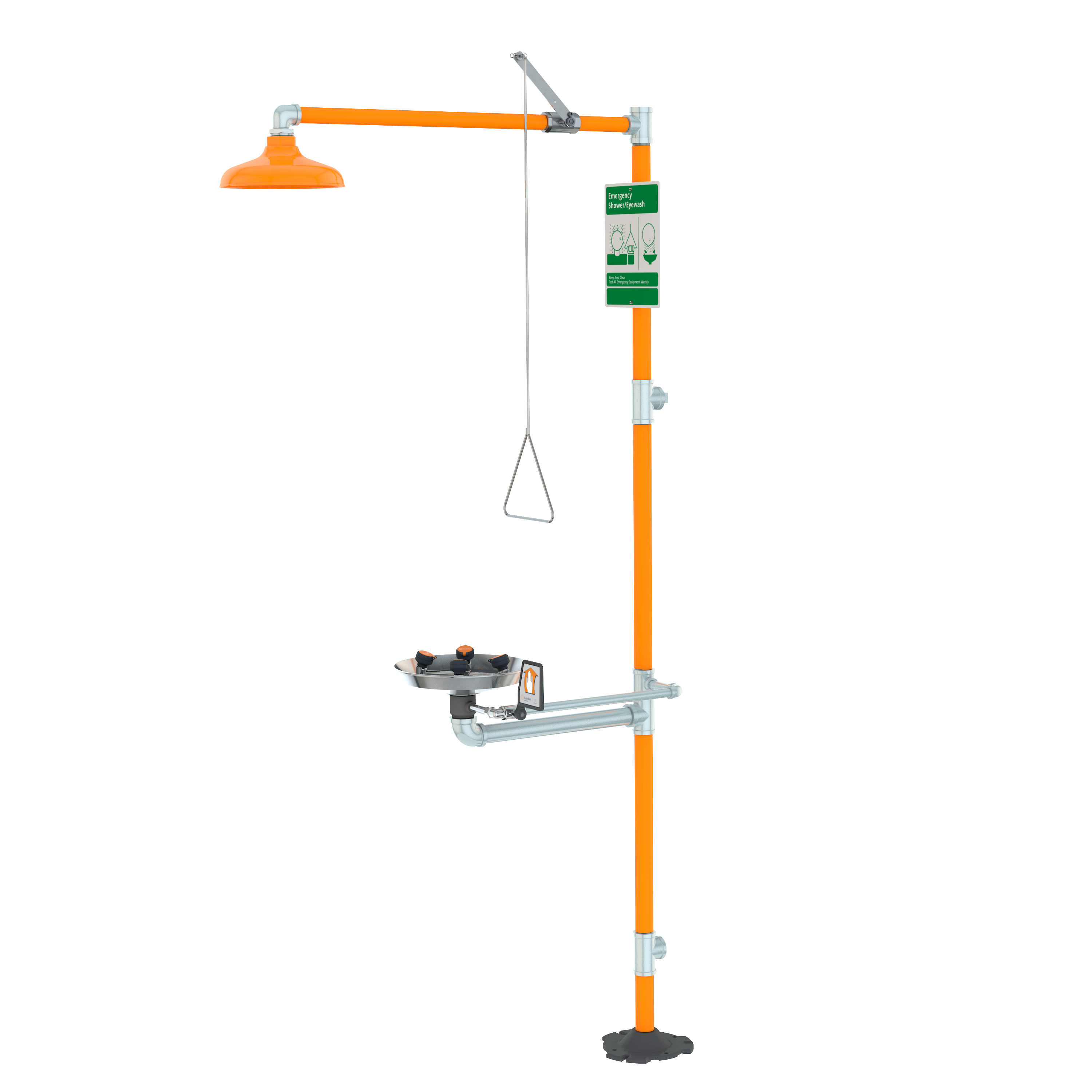 Guardian GBF1909 Barrier-Free Safety Station with WideArea™ Eye/Face Wash, Plastic Shower Head