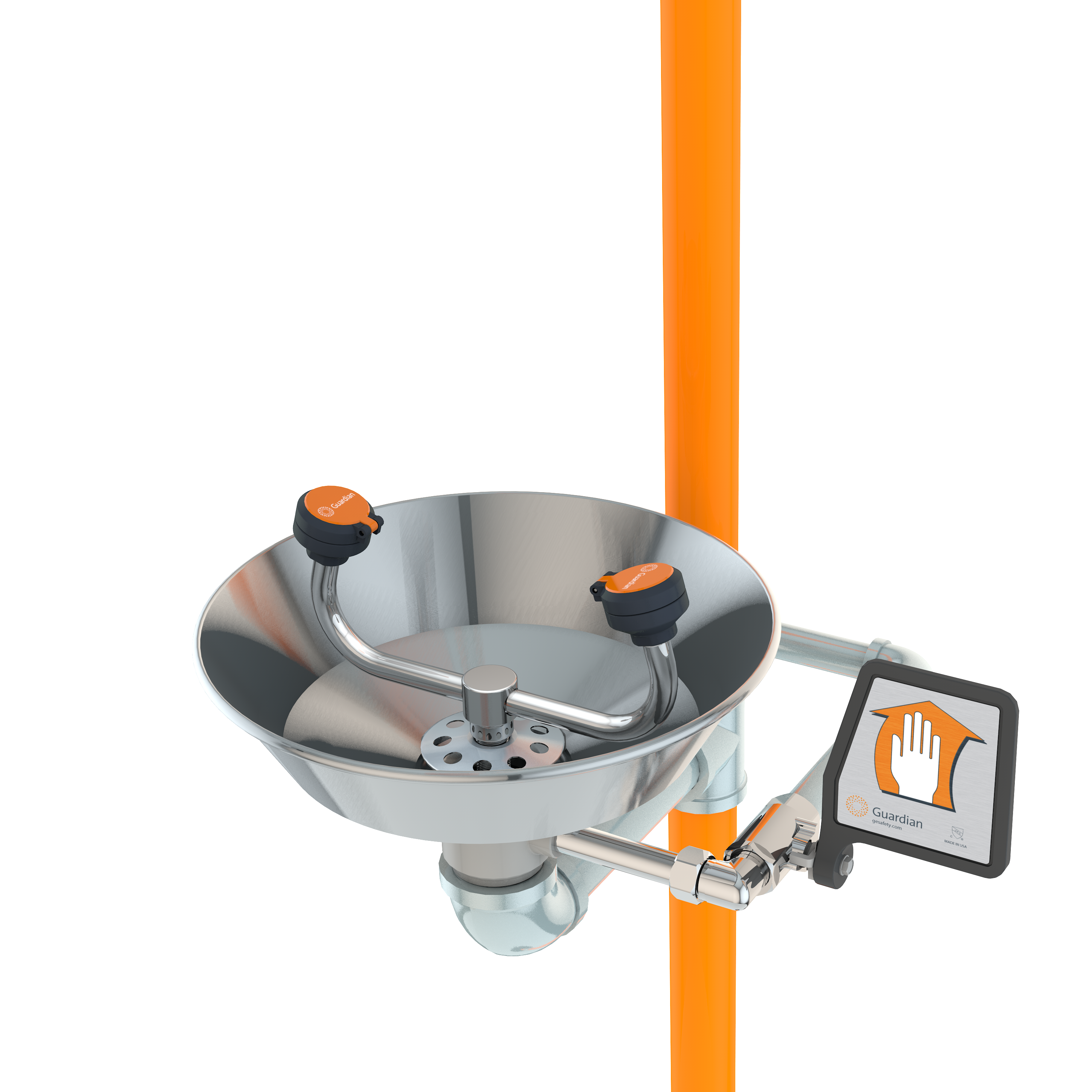 Guardian G1902 Safety Station with Eyewash, Stainless Steel Bowl