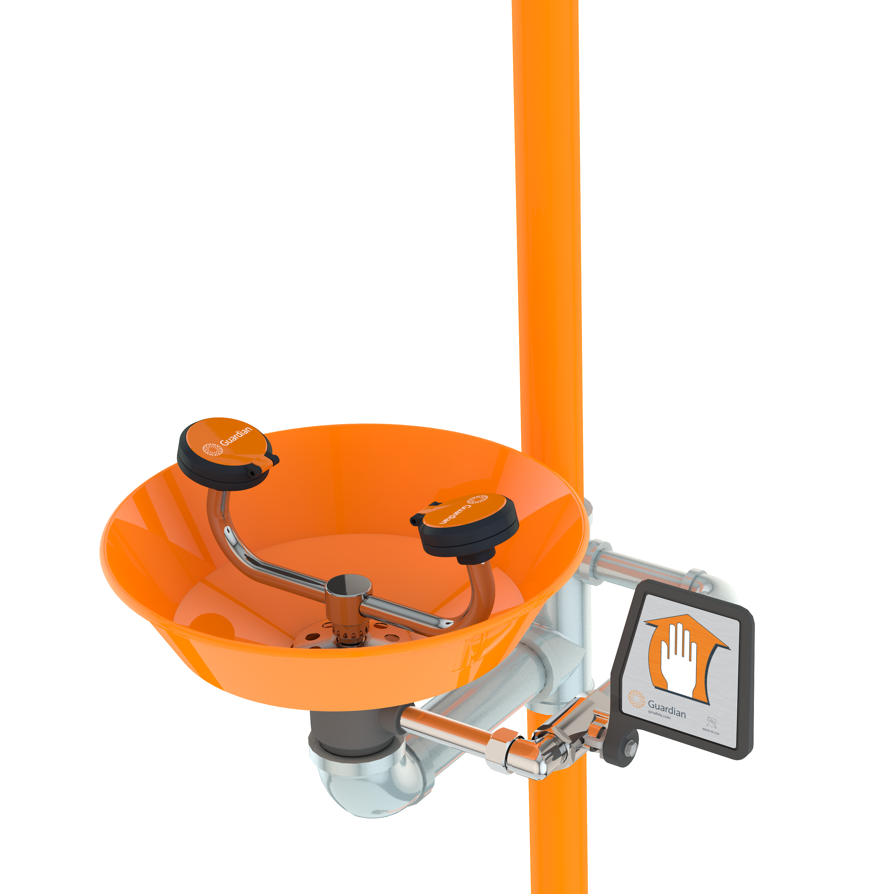 Guardian G1950P Safety Station with Eye/Face Wash, Plastic Bowl