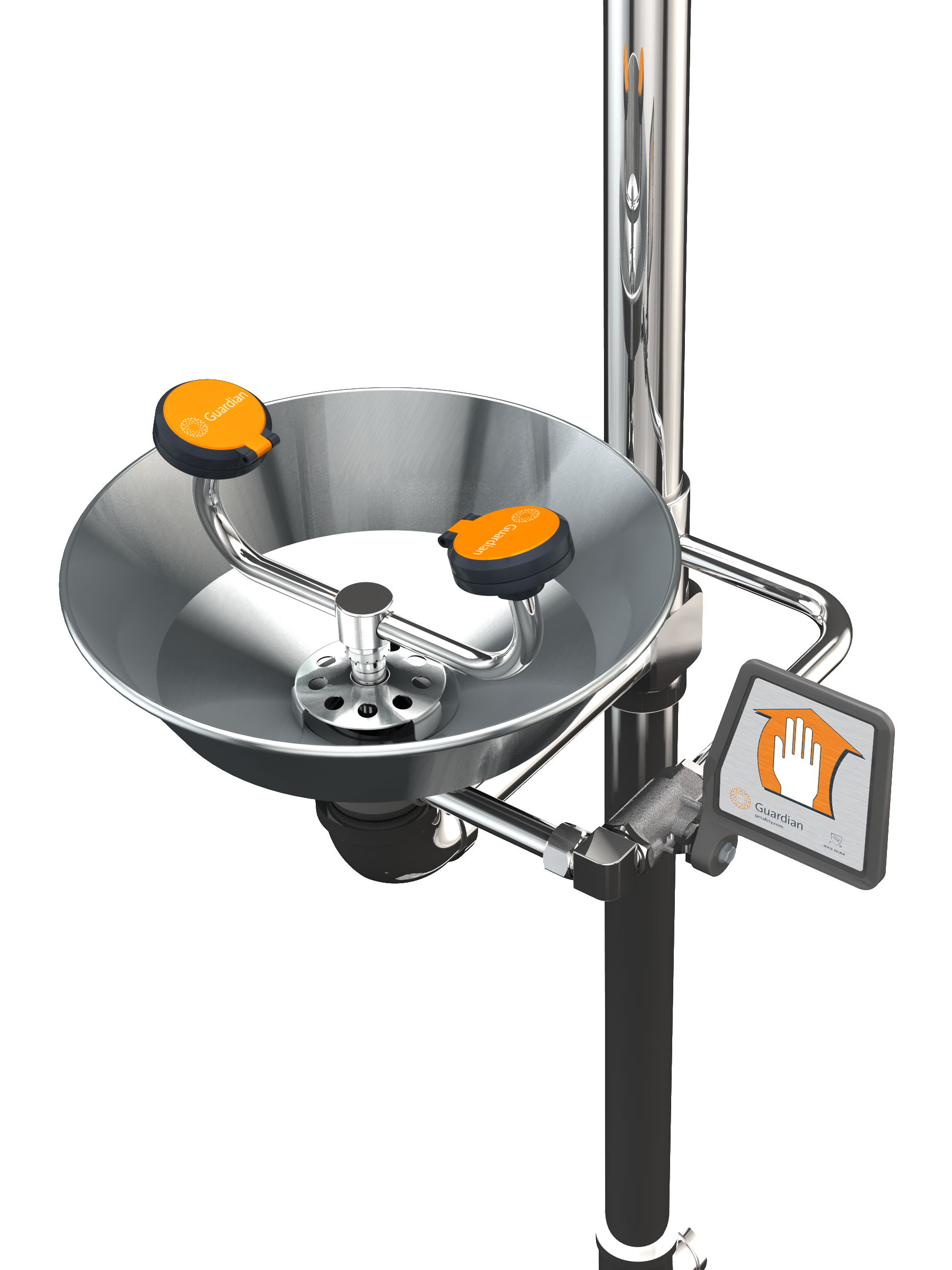 Guardian G1950PCC Safety Station with Eye/Face Wash, Polished Chrome Construction