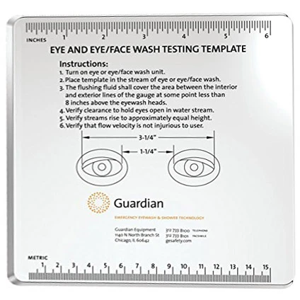 Guardian 250-052 Eyewash Testing Template